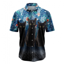 3D Black Cat G5728 Hawaiian Shirt