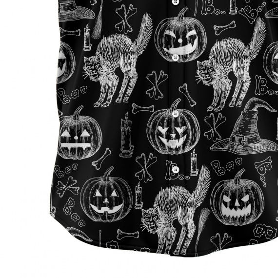 Halloween Black Cat H147011 Hawaiian Shirt