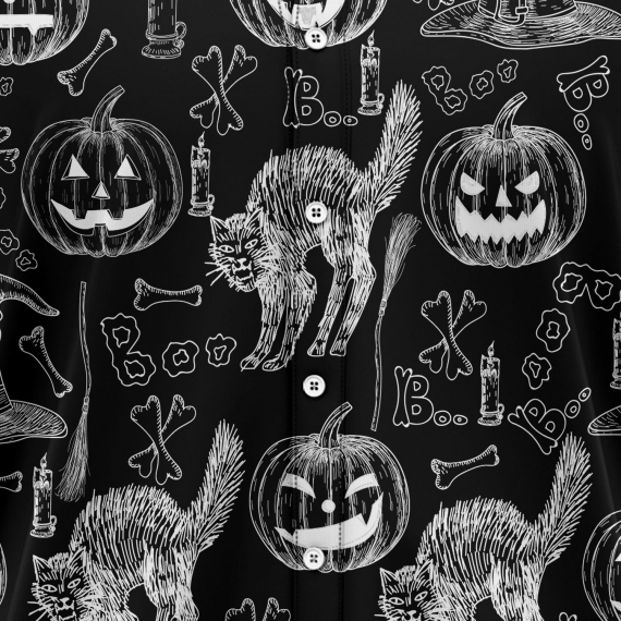 Halloween Black Cat H147011 Hawaiian Shirt